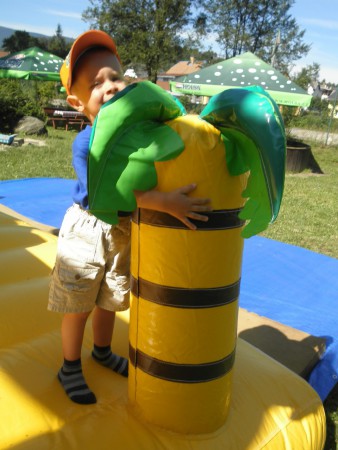 Nafukovací skluzavka "DINO" - detail palmy